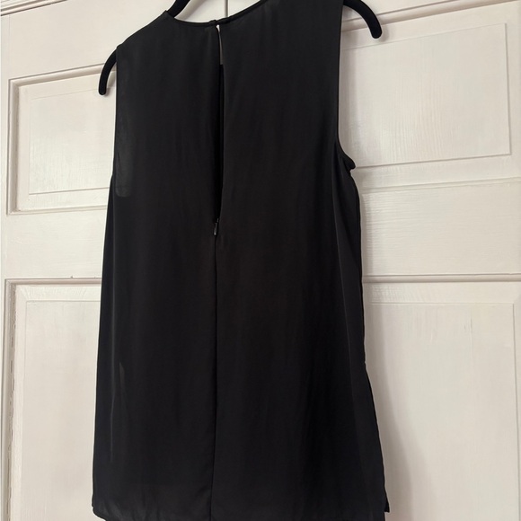 Theory 100% Silk Black Size Small Sleeveless Blouse Top Shirt Tunic Quiet Luxury - Picture 13 of 14